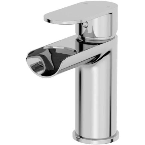 Bathroom Waterfall Mono Basin Sink Mixer Tap Bath Filler Mixer Tap Set Chrome - Image 4