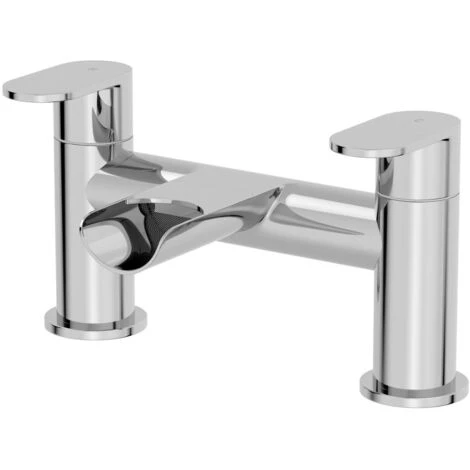 Bathroom Waterfall Mono Basin Sink Mixer Tap Bath Filler Mixer Tap Set Chrome - Image 5