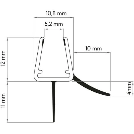Waterstop For Glass Shower Door Sealskin - Image 5
