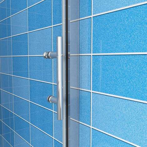 1000mm Sliding Shower Door Walk In Enclosure Bathroom Cubicle 1850mm Height - Image 3
