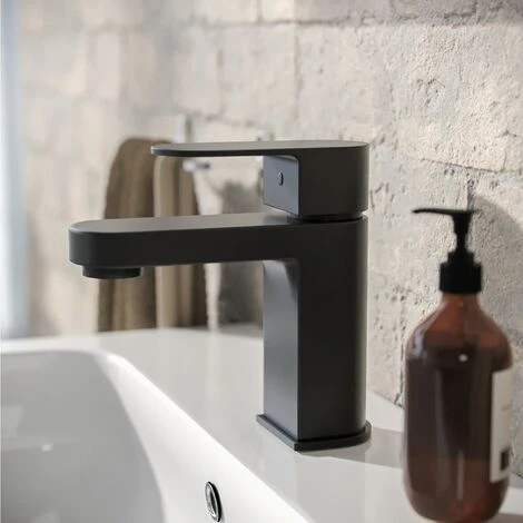 Eclipse Modern Matte Black Mono Basin Mixer Tap & Waste - Image 5