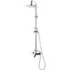 Mixer Set Brass Rain Function Hand Shower Wall Mounted Chrome Silver Howick