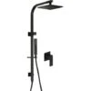 Black Brass Mixer Shower Column - Sirius