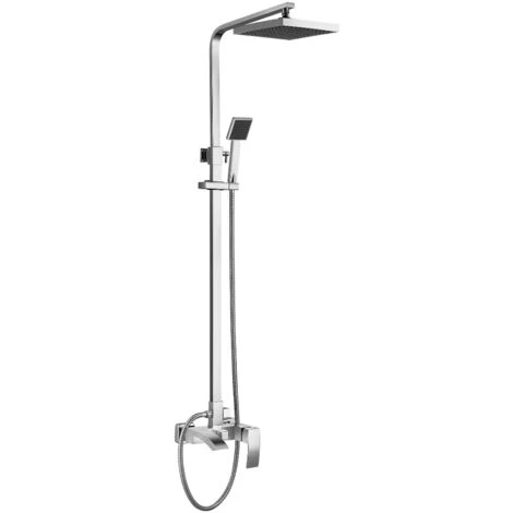 Chrome Wall Shower Column With Spout - Deneb