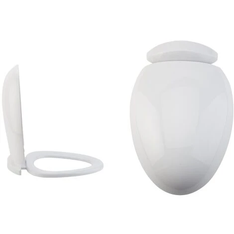 Milano Mellor β Modern White Toilet WC Quick Release Soft Close Seat β 335mm X 450mm