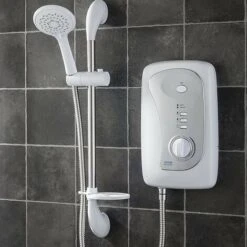 Triton Martinique 10.5Kw Satin Chrome Electric Shower - RP Topaz T100 Bezique +