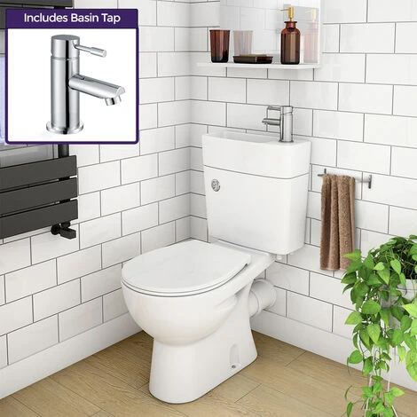 2 In 1 Compact Basin And Close Couple Toilet Combo Space Saver - Image 2