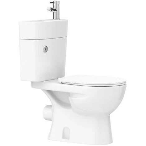 2 In 1 Compact Basin And Close Couple Toilet Combo Space Saver - Image 3