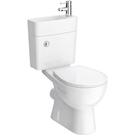 2 In 1 Compact Basin And Close Couple Toilet Combo Space Saver - Image 4