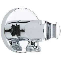 Milano Mirage - Modern Round Shower Outlet Elbow And Hand Shower Handset Bracket