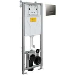 Orbit WC Toilet Frame And Concealed Cistern With Chrome Flush Plate 1100mm High