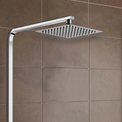 Edor 3 Way Exposed Square Thermostatic Shower Mixer Bathroom Twin Head Valve Set - Image 3