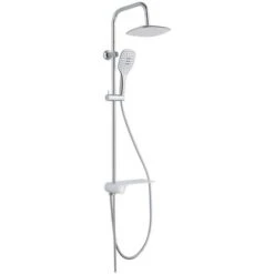 Overhead Shower Set With Lateral Tray AQUASTAR White-Chrome SCHÜTTE