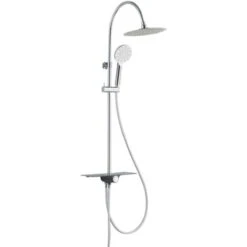 Overhead Shower Set With Tray AQUASTAR Chrome-Anthracite SCHÜTTE