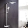 Fawley Square Thermostatic Exposed Twin Head Mixer Shower Set