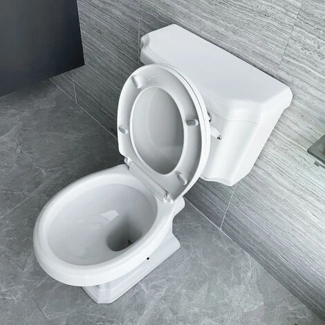 Traditional Toilet Close Coupled Ceramic Pan Cloakroom Soft Close Seat Bathroom - Image 2