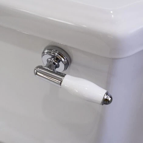 Traditional Toilet Close Coupled Ceramic Pan Cloakroom Soft Close Seat Bathroom - Image 3