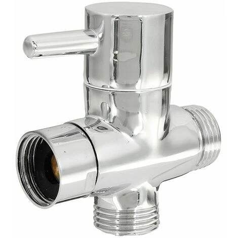 Chrome 3-Way Shower Head Diverter Valve Forshower Faucet T Adapter WASHER - Image 3
