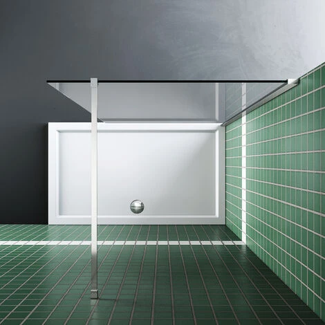 ELEGANT Frameless Wet Room Shower Screen Panel 8mm Easy Clean Glass Walk In Shower Enclosure 700mm Clear Glass - Image 2