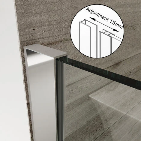 Elegant Walk In Shower Door Wet Room Screen Glass Tempered Safety Glass 700 X 1850mm Clear Glass 6mm Glass - Image 5