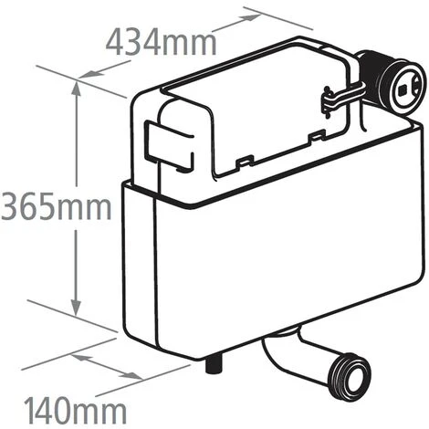 Roper Rhodes Torrent Concealed Dual Flush WC Toilet Cistern + Plaza Chrome Plate - Image 3