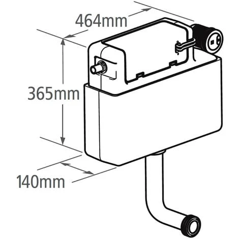 Roper Rhodes Cascade Concealed Dual Flush WC Toilet Cistern + Plaza Chrome Plate - Image 2