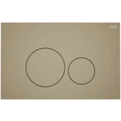 RAK Ecofix Round Dual Flush Plates - Matt Cappuccino