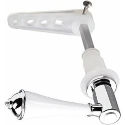 Croydex Classic Cistern Lever, Chrome/White
