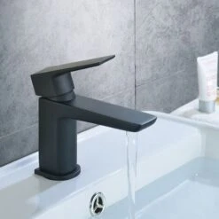 Astra Contemporary Matte Black Basin Mono Mixer Tap