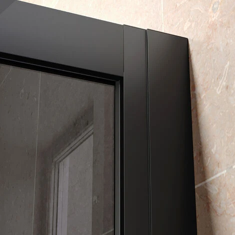 ELEGANT Black Shower Enclosure Sliding 1000 X 800 Mm Bathroom 8mm Nano Glass Shower Enclosure Easy Clean With 800mm Side Panel + Shower Tray And Waste - Image 5