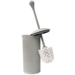 Droplette Design Plastic Toilet Brush, 40 X 12cm Approx, Grey, One Size