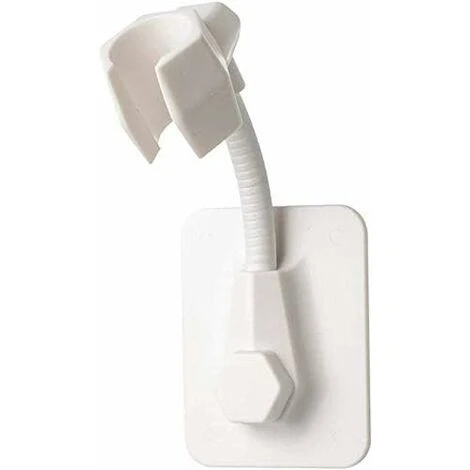 Hand Shower Holder, Adjustable Wall Mounted Shower Head Holder, Shower Head Holder, ABS Plastic Adhesive Wall Mount Bracket No Drilling Bracket (White) SOEKAVIA - Image 2