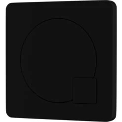 Colore Square Matt Black Modern Dual Flush Push Button