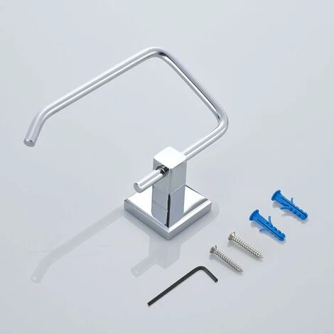 Toilet Roll Holder Stainless Steel Chrome Metal Polished Mirror Paper Toilet Accessories, Toilet Paper Dispenser-Toilet Accessory Bathrooms (square Base) - Image 4