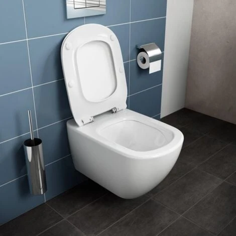 Ideal Standard TESI - AquaBlade Rimless Toilet Bowl + Ultra-thin Softclose Seat (T354601) - Image 3