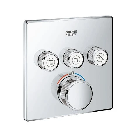 Grohe Grohtherm SmartControl Concealed Thermostatic Mixer With 3 Outlets (29126000)