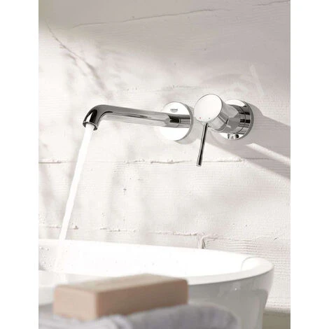 Grohe Essence Single Lever Basin Mixer 2 Holes Size M Chrome (19408001-set) - Image 5