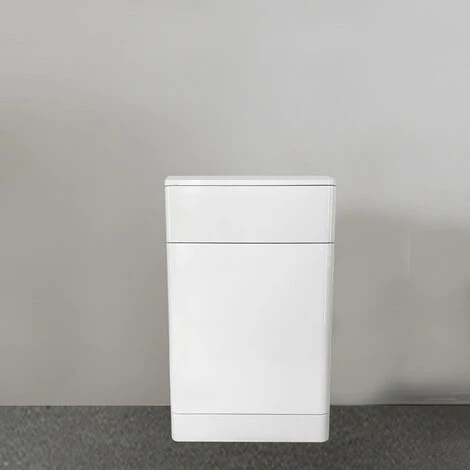 Back To Wall Bathroom Toilet Unit Concealed Cistern Furniture 500mm Gloss White