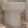 Acezanble Bathroom BTW Modern Round Ceramic Toilet Pan & Soft Close Seat WC
