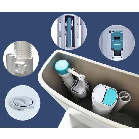 Acezanble Bathroom Square White Ceramic Modern Close Coupled Toilet WC - Image 5