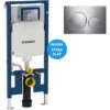 Geberit Duofix Pack Extra-flat Frame 114 Cm UP720, Space Saving + Sigma20 Flush Plate, Chrome (111.796.00.1-F)