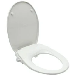 Swiss Aqua Technologies Japanese Toilet Seat, Softclose Toilet Seat Without Electricity With Integrated Bidet, White (SATBEASY2233)