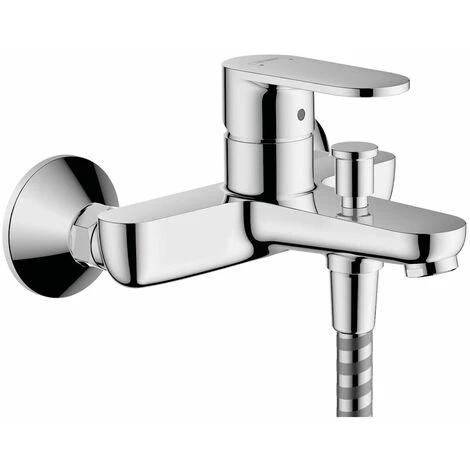 Hansgrohe Vernis Blend Bathroom Wall Mounted Bath Mixer Tap Chrome Modern Curved
