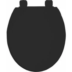 Traditional Toilet Seat Black Bathroom Round Bottom Fix Plastic Bemis Chester