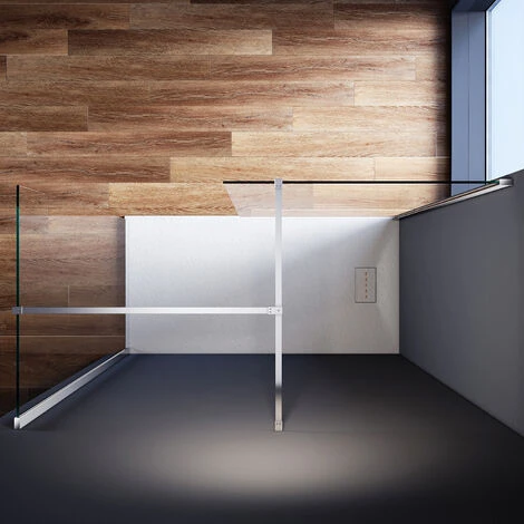 ELEGANT Shower Cabin 700mm Main Shower Door 700mm Side Shower Screen 1400x700mm Shower Tray Slate Effect Free Waste Trap - Image 2