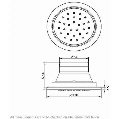 Mode Spa Round Shower Body Jet - Image 2