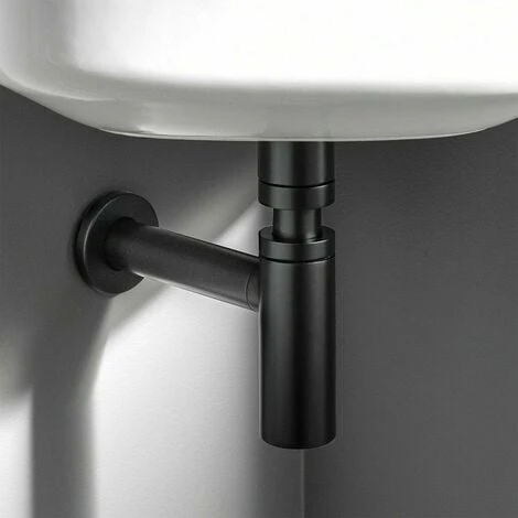 Premium Matte Black Universal Standard Bathroom Basin Sink Bottle Trap Waste