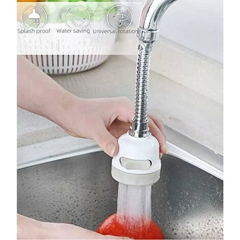 LangRay Water Saving Filter Tip, 360 Degree Movable Kitchen Faucet Head, 3 Modes Adjustable Shower Head Filter Sprayer For Kitchen Bathroom (Lengthen) - Image 3