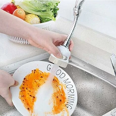LangRay Water Saving Filter Tip, 360 Degree Movable Kitchen Faucet Head, 3 Modes Adjustable Shower Head Filter Sprayer For Kitchen Bathroom (Lengthen) - Image 4