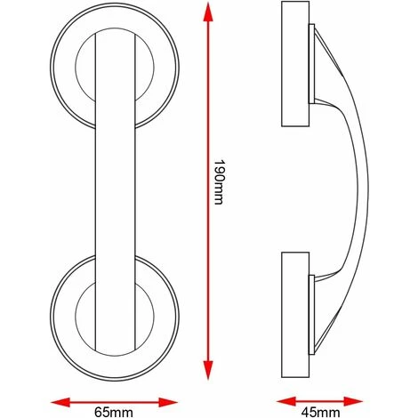 LangRay Toilet Grab Bar Door Handle Suction Cup Bathroom Shower Suction Cup Safety Handle For Senior - Image 2